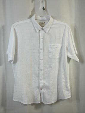 Weatherproof Vintage Linen Button Down Shirt White Men’s Size XL